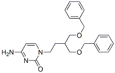 4-Amino-1-[4-(benzyloxy)-3-[(benzyloxy)methyl]butyl]-2(1H)-pyrimidone Struktur