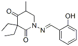 3,3-Diethyl-1-[(o-hydroxybenzylidene)amino]-5-methyl-2,4-piperidinedione Struktur