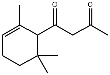 1-(2,6,6-trimethyl-2-cyclohexen-1-yl)butane-1,3-dione Struktur