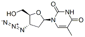 1-[(2R,4S,5S)-4-azido-5-(hydroxymethyl)oxolan-2-yl]-5-methyl-pyrimidine-2,4-dione Struktur