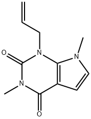 1-Allyl-3,7-dimethyl-1H-pyrrolo[2,3-d]pyrimidine-2,4(3H,7H)-dione Struktur