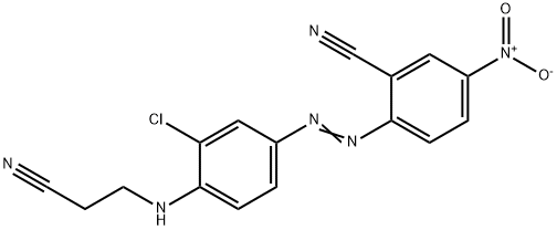 2-[[3-chloro-4-[(2-cyanoethyl)amino]phenyl]azo]-5-nitrobenzonitrile  Struktur