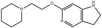 1H-Pyrrolo[3,2-c]pyridine, 2,3-dihydro-6-[2-(1-piperidinyl)ethoxy]- Struktur