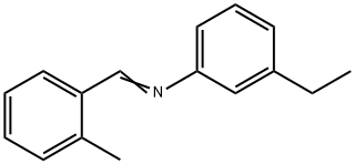 Benzenamine, 3-ethyl-N-[(2-methylphenyl)methylene]- (9CI) Struktur