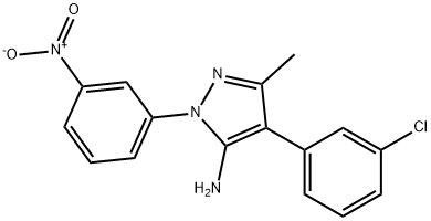 4-(3-chlorophenyl)-3-methyl-1-(3-nitrophenyl)-1H-pyrazol-5-ylamine Struktur