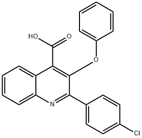 2-(4-chlorophenyl)-3-phenoxy-4-quinolinecarboxylic acid Struktur