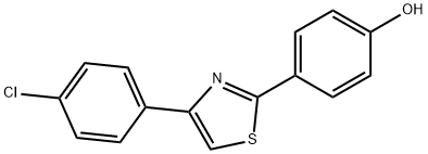 4-[4-(4-chlorophenyl)-1,3-thiazol-2-yl]phenol Struktur