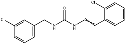 N-(3-chlorobenzyl)-N'-(2-chlorostyryl)urea Struktur