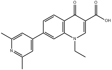 7-(2,6-dimethyl-4-pyridyl)-1-ethyl-1,4-dihydro-4-oxoquinoline-3-carboxylic acid Struktur