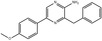 2-AMINO-3-BENZYL-5-(4-METHOXYPHENYL)PYRAZINE Struktur