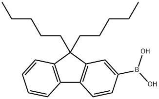 9,9-Di-n-pentylfluorene-2-boronic acid, 97% Struktur