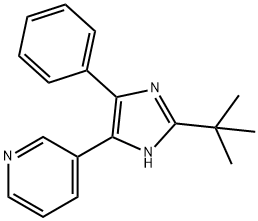 2-tert-butyl-4(5)-phenyl-5(4)-(3-pyridyl)imidazole Struktur