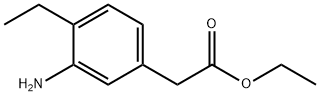 Benzeneacetic acid, 3-amino-4-ethyl-, ethyl ester (9CI) Struktur