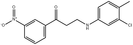 3-(3-CHLORO-4-METHYLANILINO)-1-(3-NITROPHENYL)-1-PROPANONE Struktur