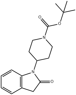 4-(2-オキソインドリン-1-イル)ピペリジン-1-カルボン酸TERT-ブチル 化學(xué)構(gòu)造式