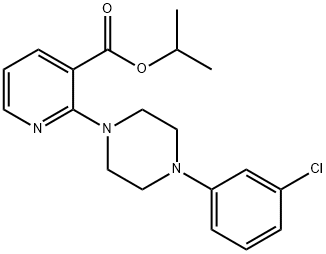 isopropyl 2-[4-(3-chlorophenyl)piperazino]nicotinate Struktur