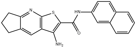 3-amino-N-(2-naphthyl)-6,7-dihydro-5H-cyclopenta[b]thieno[3,2-e]pyridine-2-carboxamide Struktur