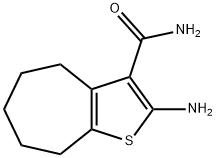 2-AMINO-5,6,7,8-TETRAHYDRO-4H-CYCLOHEPTA[B]THIOPHENE-3-CARBOXAMIDE Struktur