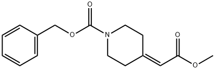 4-MethoxycarbonylMethylene-piperidine-1-carboxylic acid benzyl ester Struktur