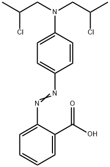 2-[[4-[Bis(2-chloropropyl)amino]phenyl]azo]benzoic acid Struktur