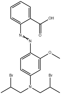 2-[[4-[Bis(2-bromopropyl)amino]-2-methoxyphenyl]azo]benzoic acid Struktur