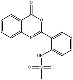 N-[2-(4-oxo-4H-3,1-benzoxazin-2-yl)phenyl]methanesulphonamide Struktur