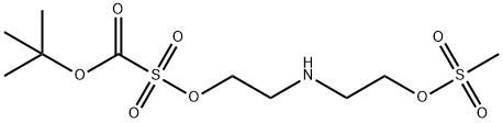 N-Boc-N,N-Bis{2-[(methanesulfonyl)oxy]ethyl}amine Struktur