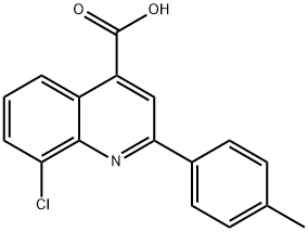 8-CHLORO-2-(4-METHYLPHENYL)QUINOLINE-4-CARBOXYLICACID Struktur