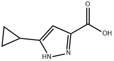 3-CYCLOPROPYLPYRAZOLE-5-CARBOXYLIC ACID Struktur