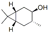 [1R-(1alpha,3alpha,4beta,6alpha)]-4,7,7-trimethylbicyclo[4.1.0]heptan-3-ol Struktur