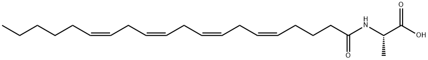 N-(1-OXO-5Z,8Z,11Z,14Z-EICOSATETRAENYL)-L-ALANINE Struktur