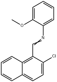 N-[(2-Chloro-1-naphthalenyl)methylene]-2-methoxybenzenamine Struktur