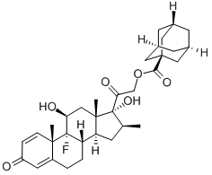 9-fluoro-11beta,17-dihydroxy-16beta-methylpregna-1,4-diene-3,20-dione 21-[tricyclo[3.3.1.13,7]dec-1-ylformate] Struktur