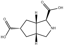 Cyclopenta[c]pyrrole-1,5-dicarboxylic acid, octahydro-, (1S,3aR,5S,6aS)- (9CI) Struktur