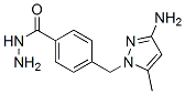 Benzoic acid, 4-[(3-amino-5-methyl-1H-pyrazol-1-yl)methyl]-, hydrazide (9CI) Struktur