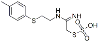 Thiosulfuric acid hydrogen S-[2-imino-2-[[2-[(4-methylphenyl)thio]ethyl]amino]ethyl] ester Struktur