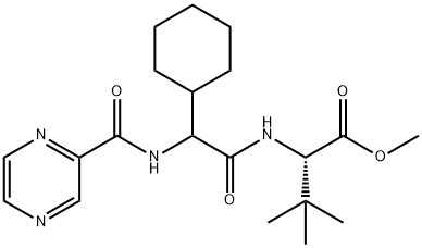 L-Valine, (2S)-2-cyclohexyl-N-(2-pyrazinylcarbonyl)glycyl-3-Methyl-, Methyl ester Struktur