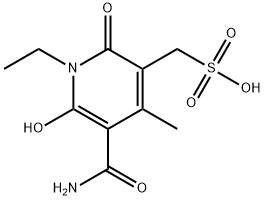 2-oxo-3-carbamoyl-4-methyl-5-sulfomethyl-6-hydroxy-N-Ethylpyridine Struktur