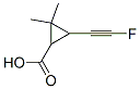 Cyclopropanecarboxylic acid, 3-(fluoroethynyl)-2,2-dimethyl- (9CI) Struktur