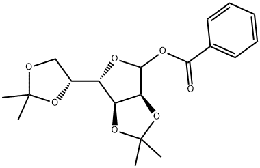 1-O-Benzoyl-2,3:5,6-di-O-isopropylidene-D-talofuranose Struktur