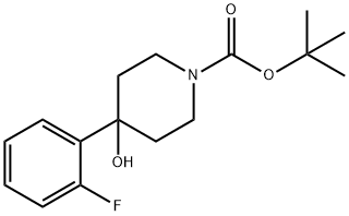 1-N-BOC-4-(2-FLUOROPHENYL)-4-HYDROXYPIPERIDINE Struktur