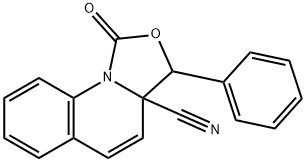 1H-Oxazolo[3,4-a]quinoline-3a(3H)-carbonitrile,  1-oxo-3-phenyl- Struktur