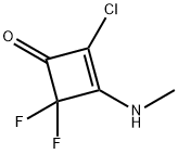 2-Cyclobuten-1-one,  2-chloro-4,4-difluoro-3-(methylamino)- Struktur