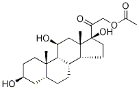 3β,11β,17,21-tetrahydroxy-5β-pregnan-20-one 21-Acetate Struktur