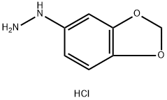 (1,3-Benzodioxol-5-yl)hydrazine hydrochloride, 3,4-(Methylenedioxy)phenylhydrazine hydrochloride Struktur