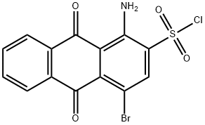 1-amino-4-bromo-9,10-dioxo-anthracene-2-sulfonyl chloride Struktur