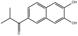 1-(6,7-dihydroxynaphthalen-2-yl)-2-Methylpropan-1-one Struktur