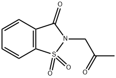 1,1-DIOXO-2-(2-OXO-PROPYL)-1,2-DIHYDRO-1LAMBDA*6*-BENZO[D]ISOTHIAZOL-3-ONE Struktur