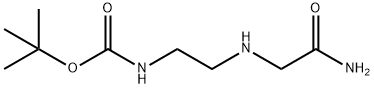 Carbamic acid, [2-[(2-amino-2-oxoethyl)amino]ethyl]-, 1,1-dimethylethyl ester Struktur