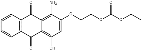 2-[(1-amino-9,10-dihydro-4-hydroxy-9,10-dioxo-2-anthryl)oxy]ethyl ethyl carbonate Struktur